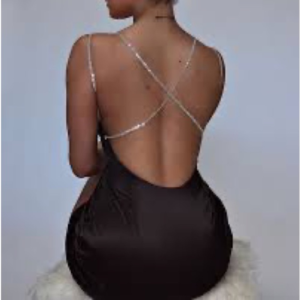 Meshki Hollie Cowl Diamente Mini Dress